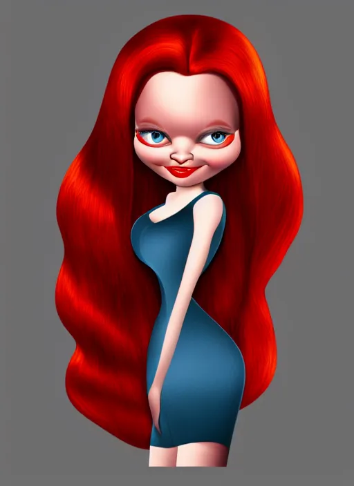 Prompt: Jessica rabbit as a mark ryden doll, detailed digital art, trending on Artstation