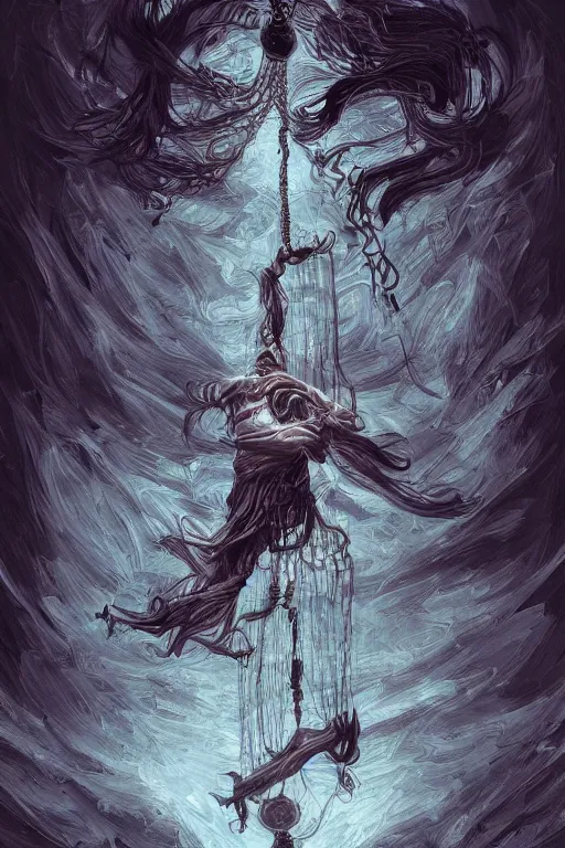 Image similar to portrait of windchime hundred-handed one brute physically accurate, moody dynamic lighting, very very intricate, very very elegant, highly detailed, digital painting, artstation, in the style of Rob Lefield and Dan Mumford , trending on artstation, digital art,surrealism ,macro,blueprint ,vaporwave ,