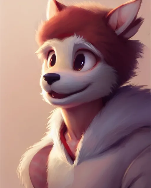 Prompt: character concept art of a cute young male anthropomorphic furry | | cute - fine - face, pretty face, key visual, realistic shaded perfect face, fine details by stanley artgerm lau, wlop, rossdraws, james jean, andrei riabovitchev, marc simonetti, and sakimichan, trending on artstation