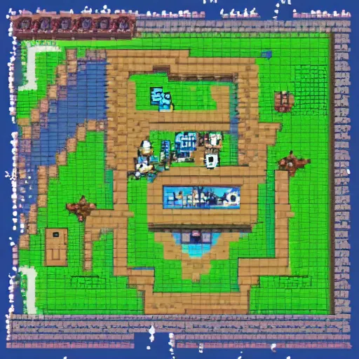 Image similar to Legend of Zelda, full map stylized 2d