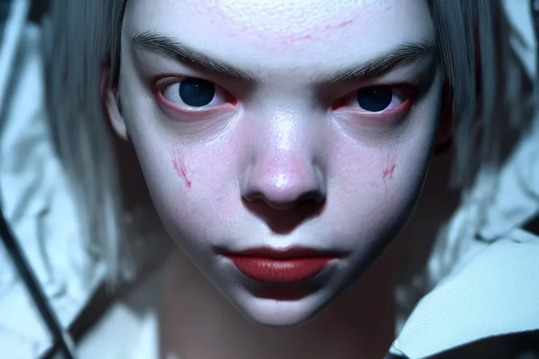 Image similar to anya taylor - joy as puppet nurse from silent hill, volumetric lighting, epic composition, hyper detailed, ultra realistic, sharp focus, octane render, volumetric, ray tracing, artstation trending, inspired by tasteless tv shows, sense of awe, 4 k