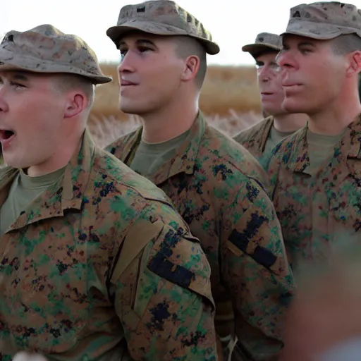 Prompt: US Marines in the style of Jim Holloway