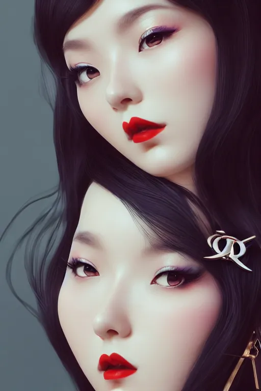 Prompt: a pin up and beautiful fashion and charming and dreamlke japan girl with jewelry, art by artgerm & jeehyung lee & wlop, hyperdetailed, 8 k realistic, lv, dior, symmetrical, frostbite 3 engine, cryengine, dof, trending on artstation, digital art, lv, dior