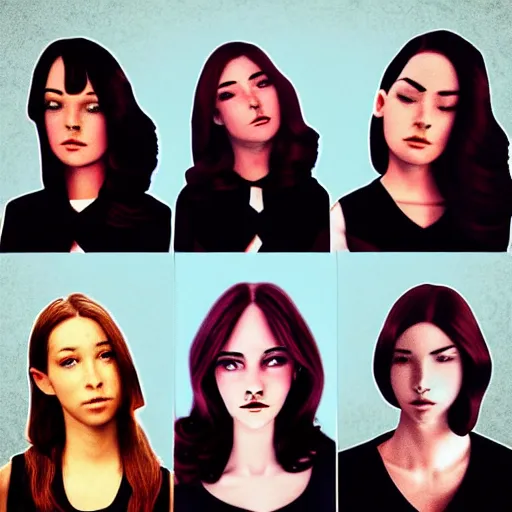 Prompt: “ a row of identical pretty women, clones, hyper realistic, in the style of houston sharp ”