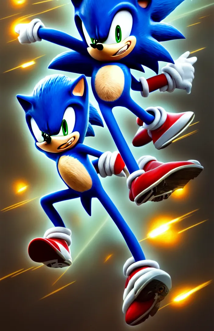 sonic the hedgehog and hyper sonic (sonic) drawn by spacecolonie