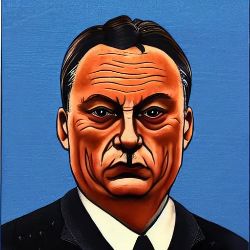Prompt: id photo of a viktor orban in emperor outfit, art by pater sato