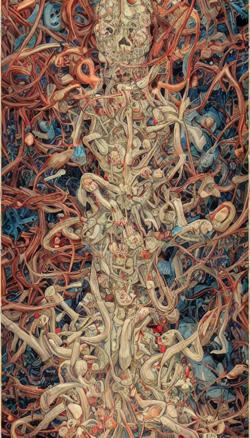 Image similar to The end of an organism, by James Jean