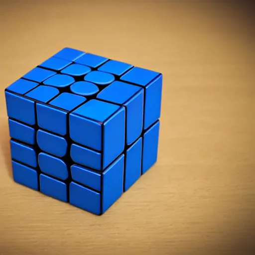 Prompt: rubix cube all blue