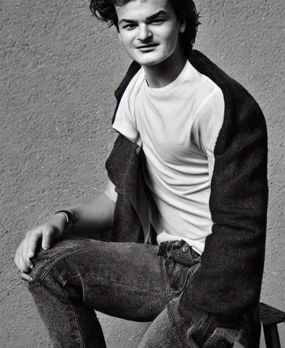 Prompt: joe keery by bruce weber