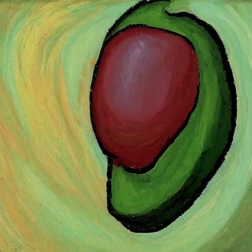 Prompt: avacado, von gogh