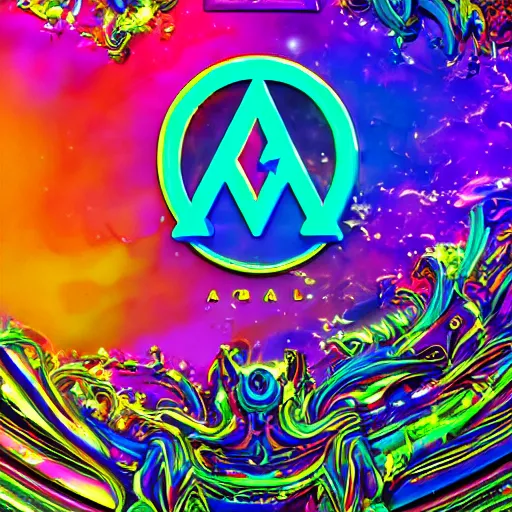 Image similar to a and w vaporwave logo, colorful, digital art, cosmic, 3 d high definition, trending on art station, photorealistic, high resolution, 8 k, octane, hyper detailed, insane details, intricate, elite, ornate, elegant trend, highly detailed and intricate, sharp focus, photography, unreal engine