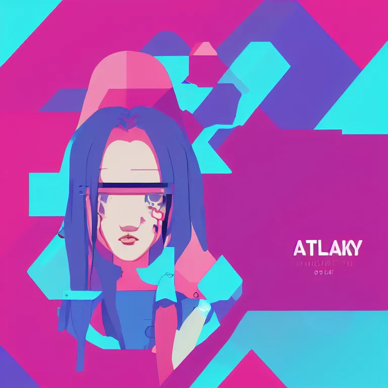 Prompt: material design minimalist logo for an online store that sells art by elokitty. cute cyberpunk kawaii aesthetic. vector art illustration, girl, 📸, 🎨, made with illustrator, trending on artstation hq, deviantart, vibrant colors, digital art, logotype, 8 k post - processing, smooth, clear lines, sharp focus, winning award masterpiece