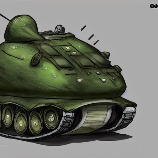 Image similar to an avocado as military tank, cnn, ultradetailed, artstation