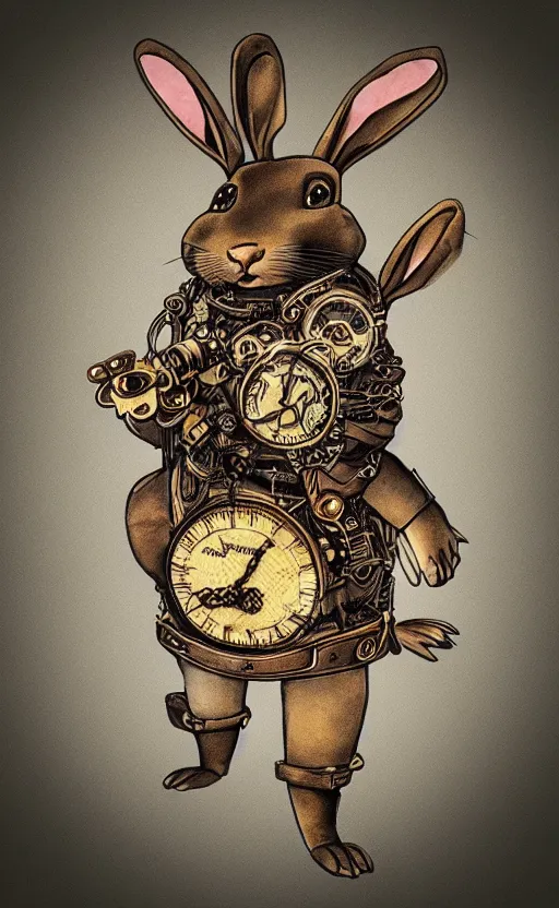 Prompt: “Steampunk rabbit”