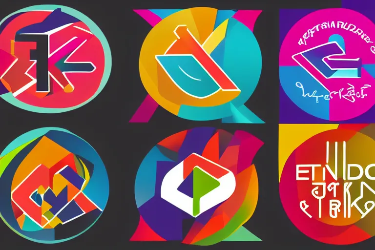 Image similar to colorful logo designs for fhk studio, made in adobe illustrator