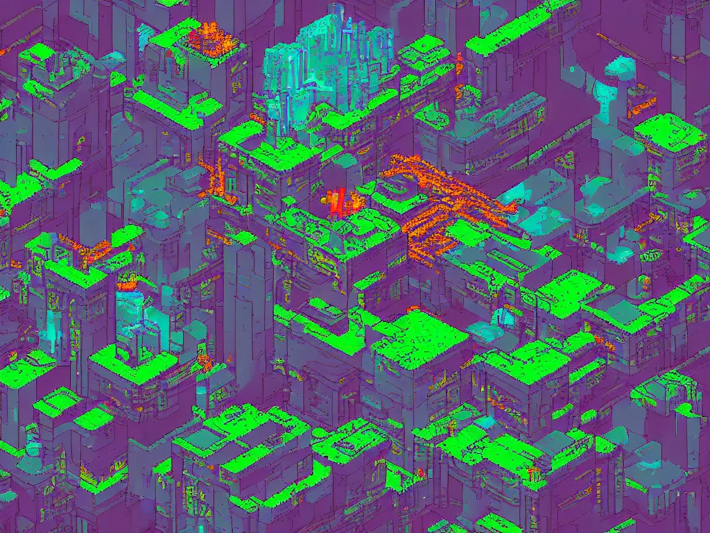 Prompt: 16-bit cyberpunk landscape, pixel art