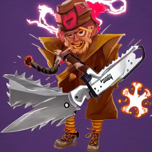 Image similar to chainsaw wizard