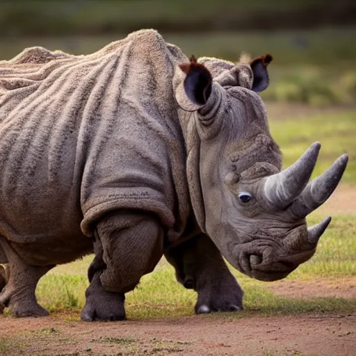 Image similar to wooly hairy brown rhino nature photography