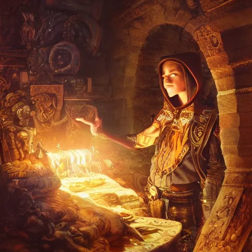 Prompt: A young mage in an invocation ritual, realistic, sharp focus, 8k high definition, insanely detailed, intricate, elegant, art by Justin Gerard