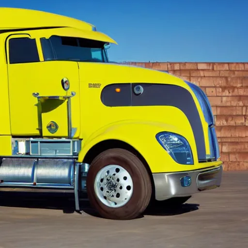 Prompt: a truck shaped like a lemon