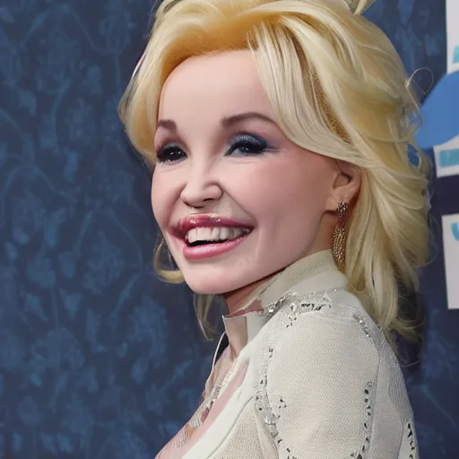 Image similar to genetic mix of dolly parton and dove cameron