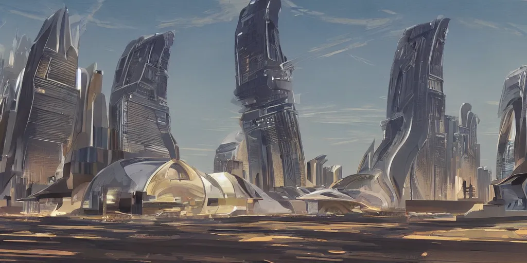 Image similar to concept art design for futuristic African city, Syd mead style,