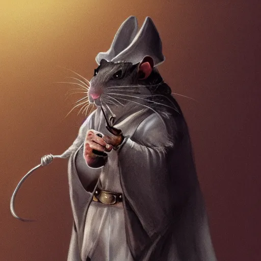 Image similar to a rat as albus dumbledore artstation