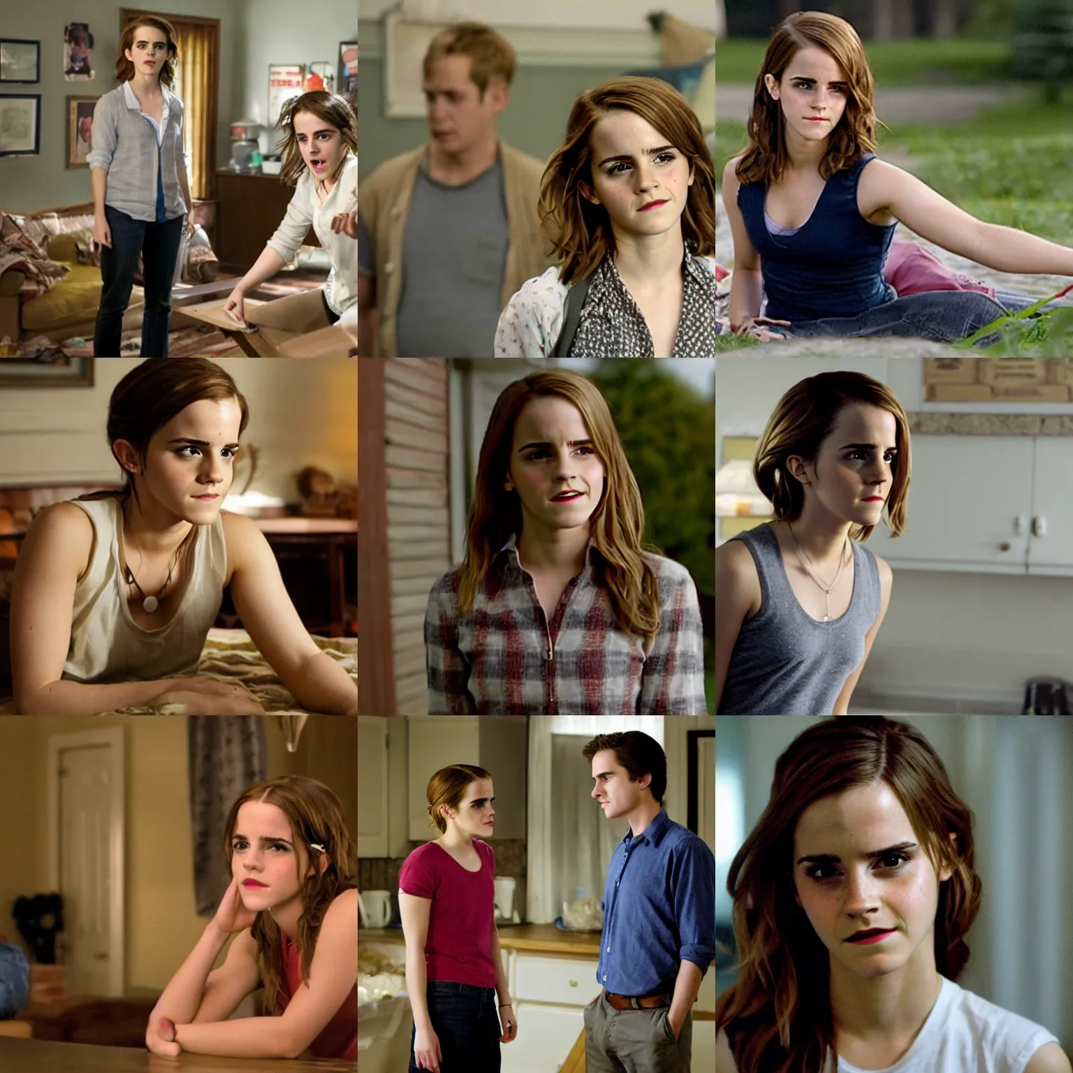Prompt: Movie still of Emma Watson in American Pie