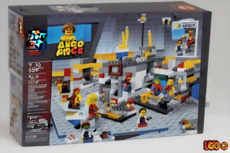 Prompt: electric chair lego set, 200 pieces, lego box art, lego creations