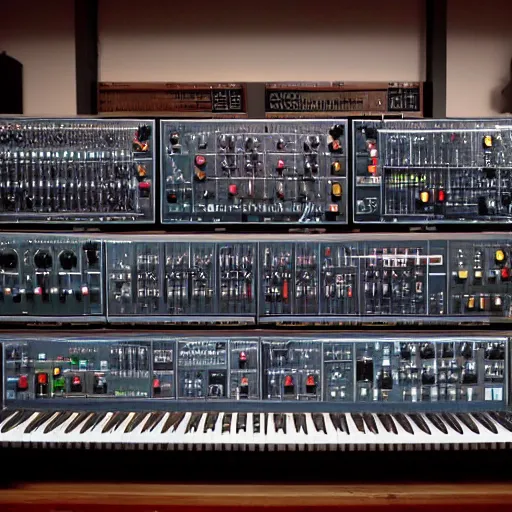 Image similar to i've shown you my modular synthesizers, please respond