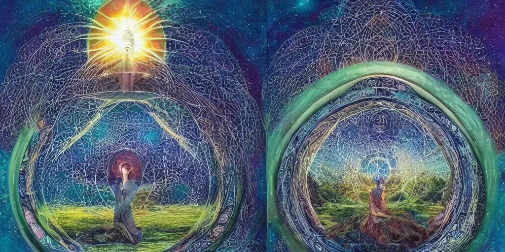 Image similar to Gateway to infnity | solarpunk | amanda sage |