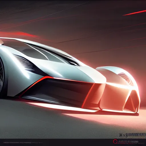 Prompt: detailed intricate digital illustration by greg rutkowski and artgerm and wlop ; 2 0 2 4 concept car, sharp, smooth, editorial photograph, led headlights and sleek design ; consumer electric vehicle, simple composition with blank background and sharp focus