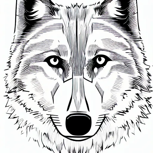 Image similar to outline drawing of wolf