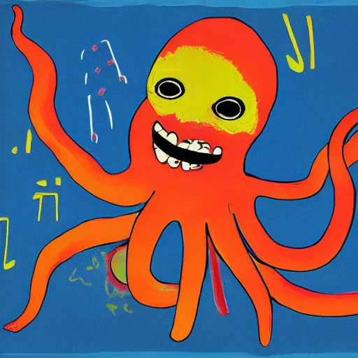 Prompt: octopus basquiat