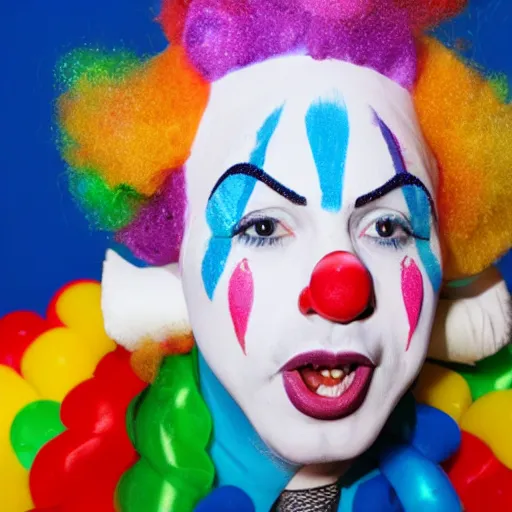 Image similar to photo of a unicorn clown