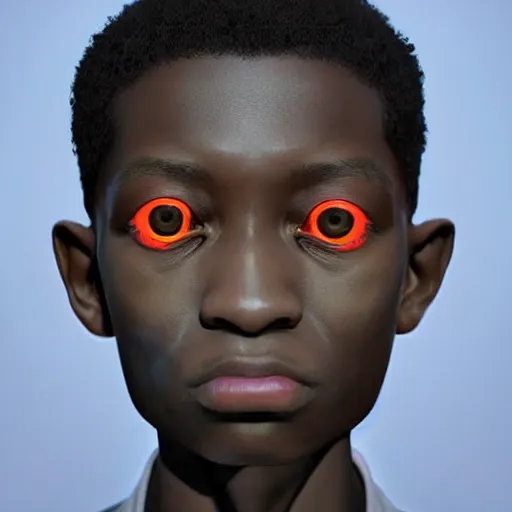 Prompt: colourful vfx upper half - 3 d portrait - art of a nigerian boy - in claymation style, art by hsiao - ron cheng & james jean, symmetrical, intricate detail, caricature, concept art, volumetric light, ray tracing, claymation render, octane render, unreal engine, sharp, pinterest, behance, art station,
