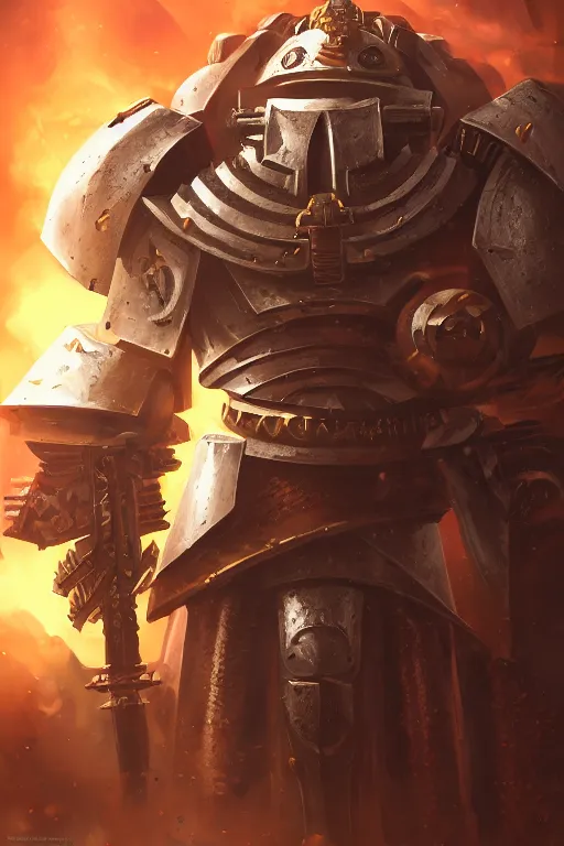 Image similar to armor portrait heros warhammer 4 0 k horus heresy fanart - the primarchs emperor by johannes helgeson animated with vfx concept artist & illustrator global illumination ray tracing hdr fanart arstation zbrush central hardmesh 8 k octane renderer comics stylized