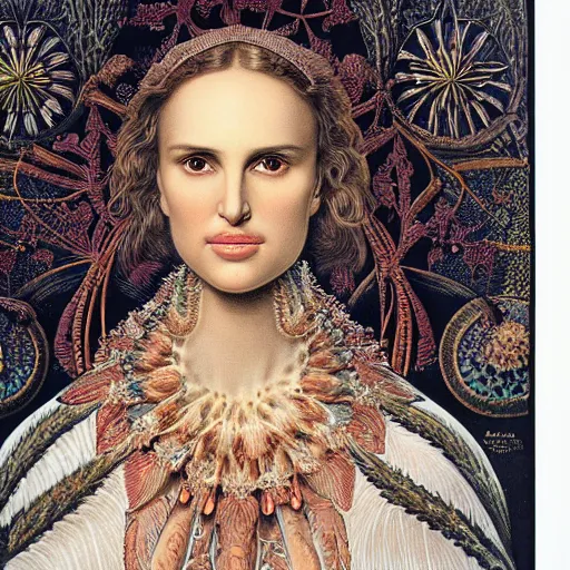 Image similar to portrait of natalie portman by ernst haeckel