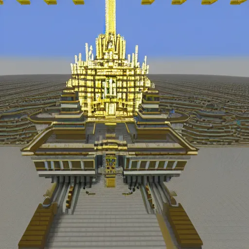 Image similar to saint peters basillica made in minecraft, screenshot