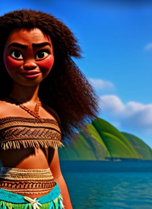 Prompt: moana, soft natural light, stillframe