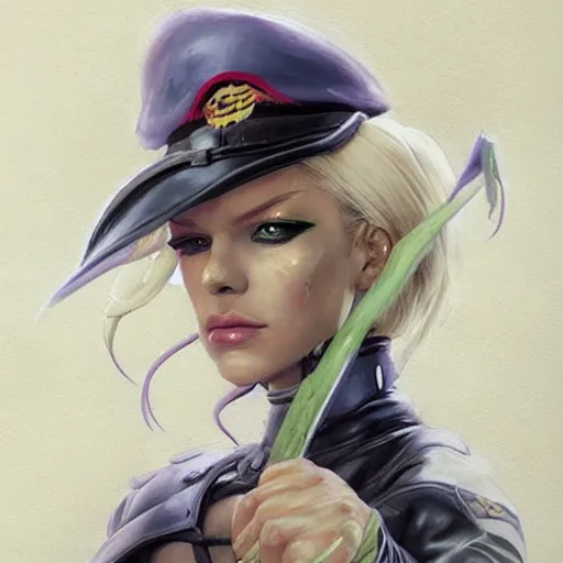 Image similar to portrait of poison from street fighter game, colourised, face portrait, epic, tragic, military art, fantasy, dieselpunk, hd shot, digital portrait, beautiful, artstation, comic style, by artgerm, guy denning, jakub rozalski, magali villeneuve and charlie bowater