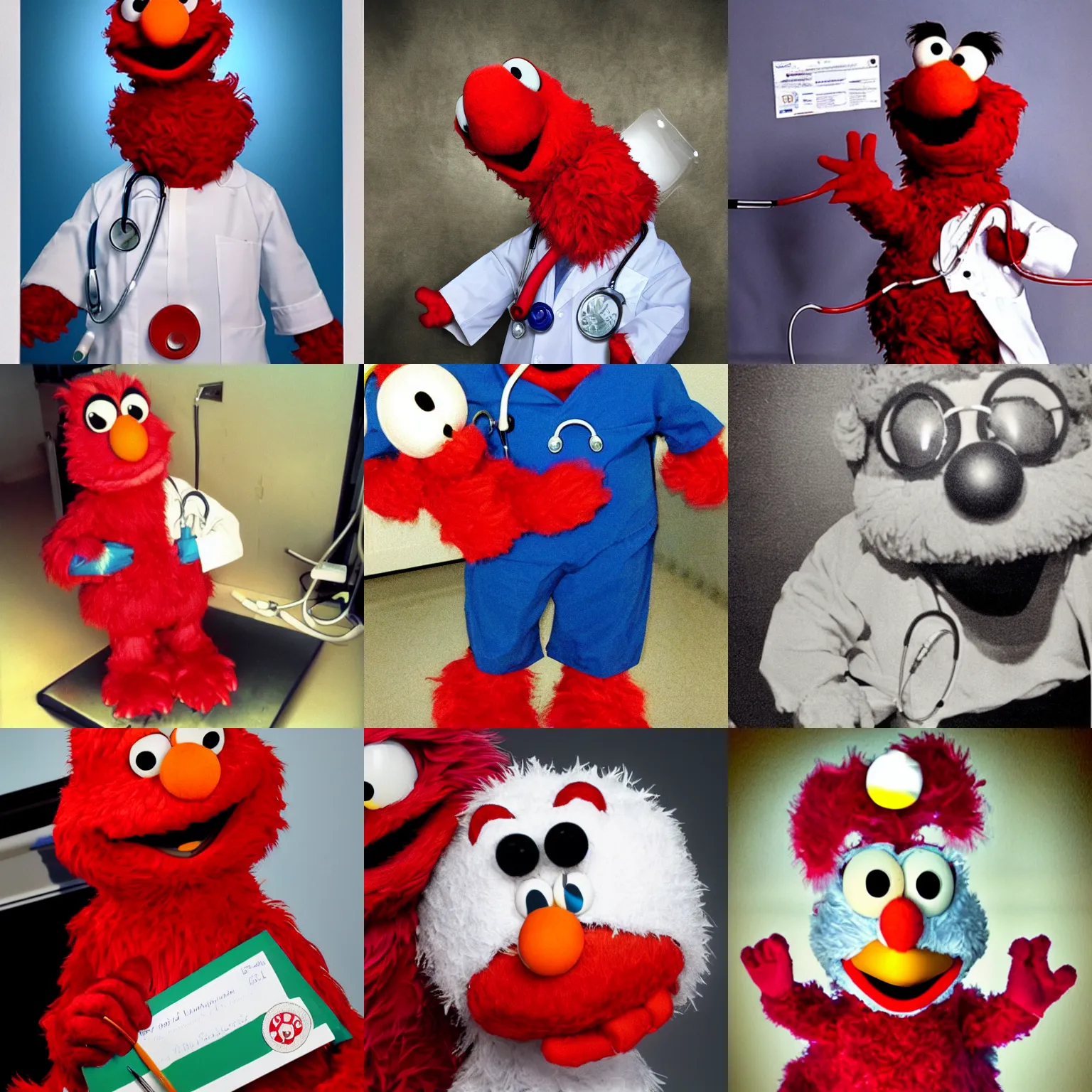 Elmo As A Doctor Hyper Realistic Photograph X Years Stable Diffusion 