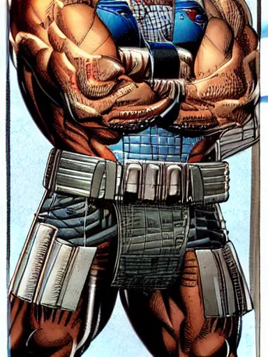 Image similar to cable by rob liefeld, detaield, hyper-detailed