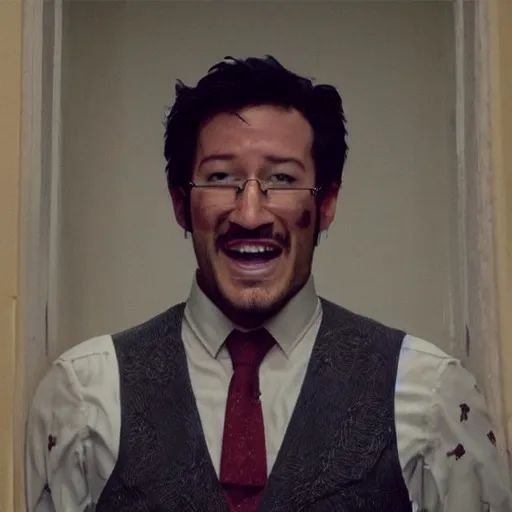 Prompt: A still of Markiplier in The Shining