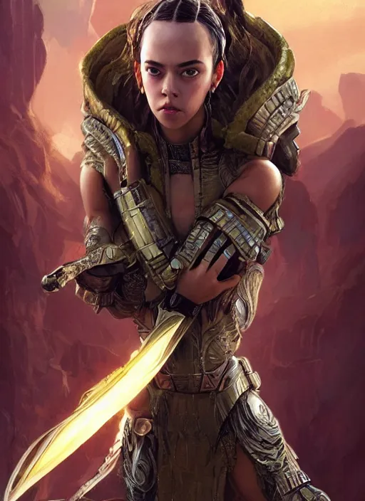 Prompt: a professional portrait of a beautiful young female, clothed in ethereal battle armor, olive skin, long dark hair, beautiful bone structure, symmetrical facial features, intricate, elegant, digital painting, concept art, smooth, sharp focus, finely detailed, illustration, from Valerian and the City of a Thousand Planets, in the style of Doug Chiang