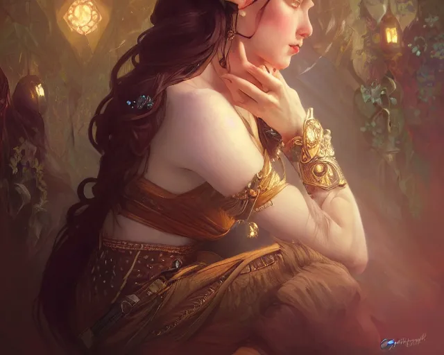 Prompt: photography of anna razumovskaya, deep focus, d & d, fantasy, intricate, elegant, highly detailed, digital painting, artstation, concept art, matte, sharp focus, illustration, hearthstone, art by artgerm and greg rutkowski and alphonse mucha