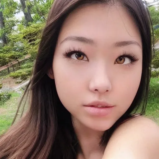 Image similar to beautiful gorgeous girlfriend mixture of Asian and European features