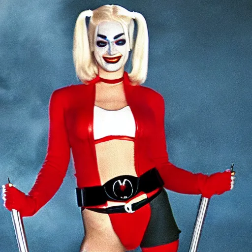 Image similar to harley quinn in the adam west batman tv show