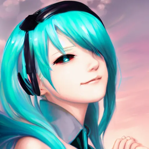 Prompt: Hatsune miku by Charlie Bowater