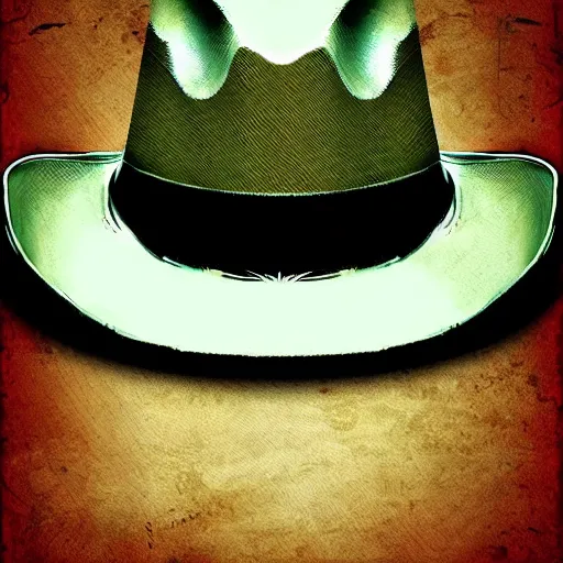 Prompt: phone wearing a cowboy hat, digital art